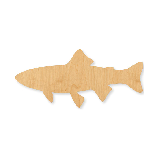 Unfinished Trout 2 Wood Cutout - Unfinished Baltic Birch Craft Shape
