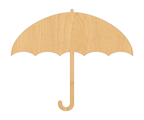 Unfinished Umbrella Wood Cutout for Door Hangers, Seasonal Decor and Paint Parties, Baltic Birch Craft Blank