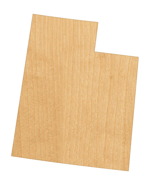 Unfinished Utah Wood Cutout for Door Hangers, Seasonal Decor and Paint Parties, Baltic Birch Craft Blank