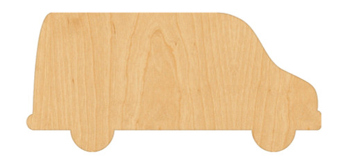 Unfinished Van Wood Cutout for Door Hangers, Seasonal Decor and Paint Parties, Baltic Birch Craft Blank