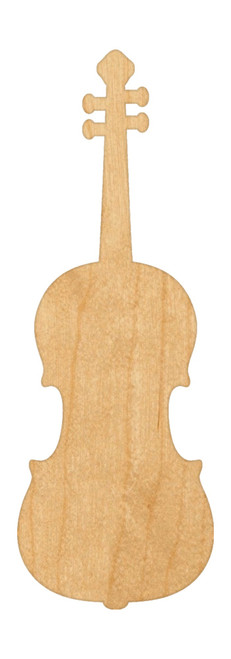 Unfinished Violin Wood Cutout for Door Hangers, Seasonal Decor and Paint Parties, Baltic Birch Craft Blank