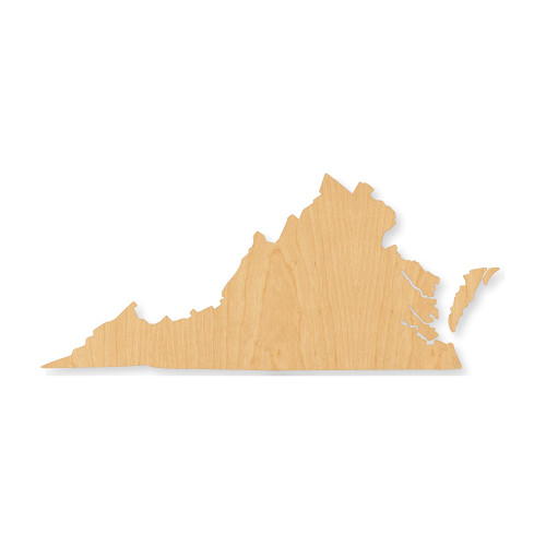 Unfinished Virginia Wood Cutout - Unfinished Baltic Birch Craft Shape