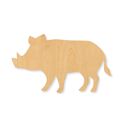 Unfinished Warthog Wood Cutout - Unfinished Baltic Birch Craft Shape