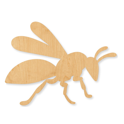 Unfinished Wasp Wood Cutout - Unfinished Baltic Birch Craft Shape
