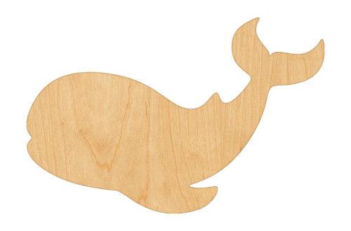 Unfinished Whale Wood Cutout for Door Hangers, Seasonal Decor and Paint Parties, Baltic Birch Craft Blank