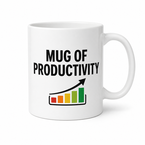 Mug of Productivity Office Humor 11oz Ceramic Coffee Mug, Funny Boss & Coworker Gift