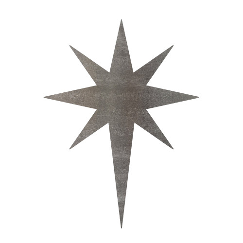 Bethlehem Star Steel Cutout Shape - Raw Metal Wall Art and Craft Supply