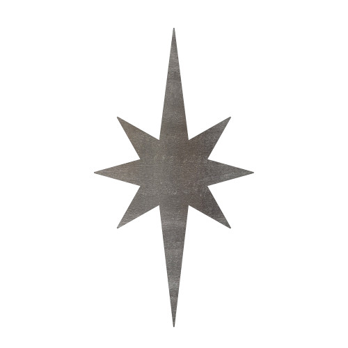 Elongated Star Steel Cutout Shape, Raw Metal Wall Art and Craft Supply