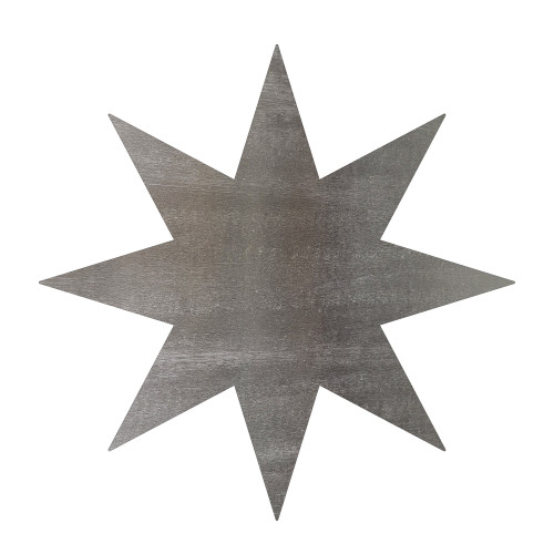 Eight Point Star Steel Cutout Shape - Raw Metal Wall Art and Craft Supply