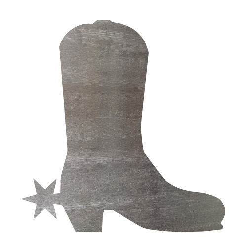 Cowboy Boot 2 Steel Cutout Shape, Raw Metal Wall Art and Craft Supply