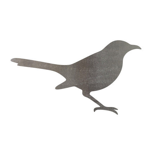 Mockingbird Steel Cutout Shape, Raw Metal Wall Art and Craft Supply