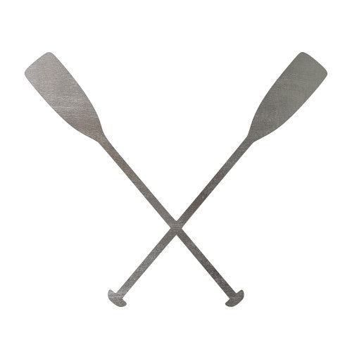 Boat Oars Steel Cutout Shape - Raw Metal Wall Art and Craft Supply