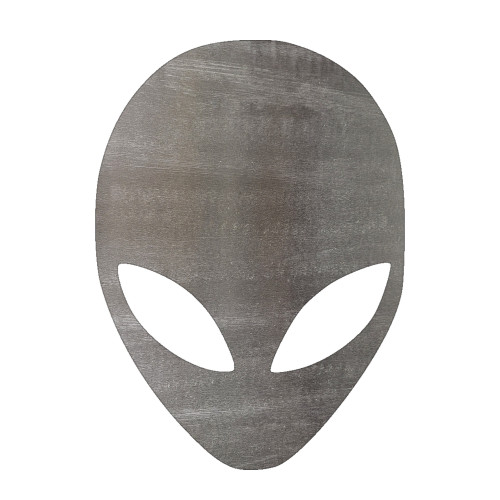 Alien 1 Steel Cutout Shape - Raw Metal Wall Art and Craft Supply
