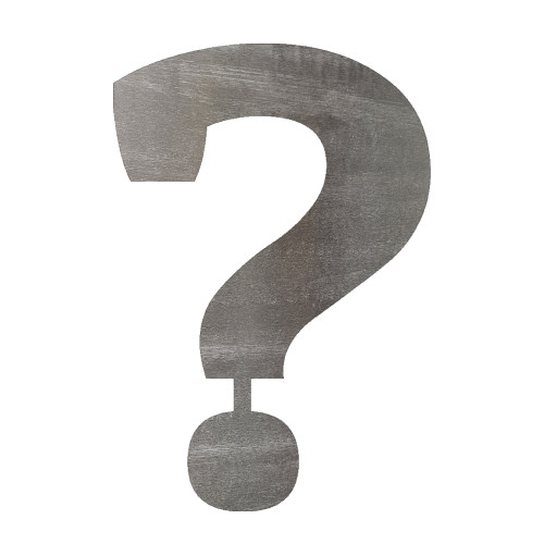 Question Mark Steel Cutout Shape - Raw Metal Wall Art and Craft Supply