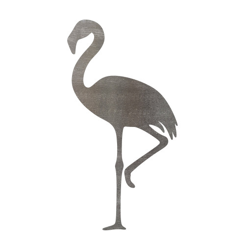 Flamingo 2 Steel Cutout Shape - Raw Metal Wall Art and Craft Supply