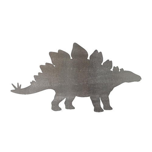 Stegosaurus Steel Cutout Shape - Raw Metal Wall Art and Craft Supply