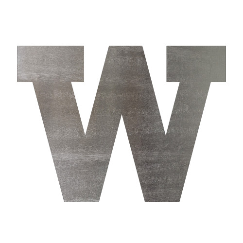 Lowercase Letter W Steel Cutout Shape, Raw Metal Wall Art and Craft Supply