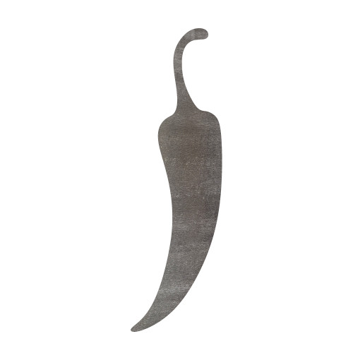 Chili Pepper Steel Cutout Shape - Raw Metal Wall Art and Craft Supply