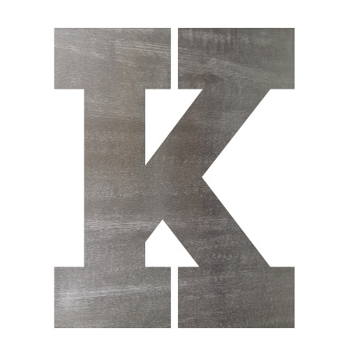 Letter K Steel Cutout Shape - Raw Metal Wall Art and Craft Supply