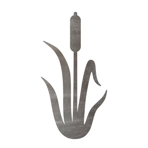 Cattail Steel Cutout Shape - Raw Metal Wall Art and Craft Supply