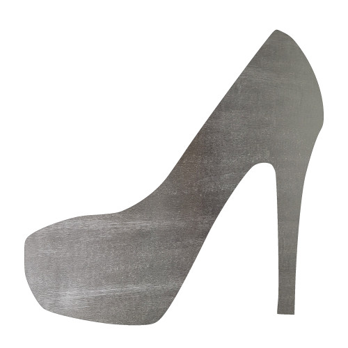 High Heel Shoe Steel Cutout Shape, Raw Metal Wall Art and Craft Supply
