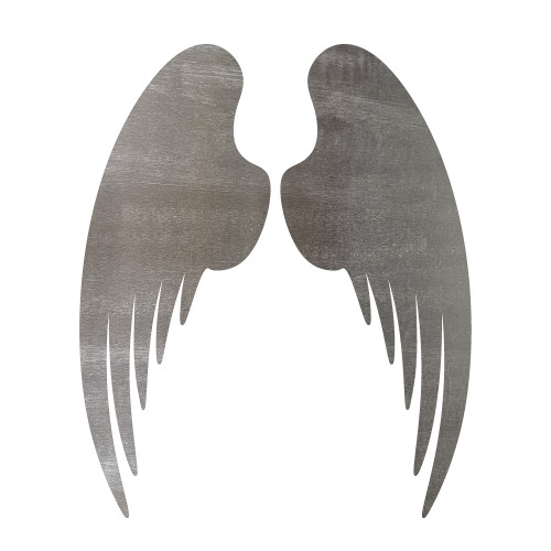 Angel Wings Steel Cutout Shape - Raw Metal Wall Art and Craft Supply