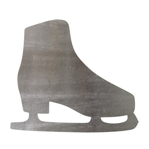 Ice Skate 2 Steel Cutout Shape - Raw Metal Wall Art and Craft Supply