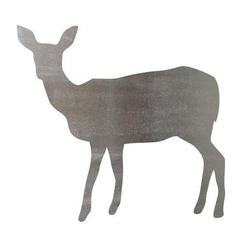 Doe 1 Steel Cutout Shape - Raw Metal Wall Art and Craft Supply