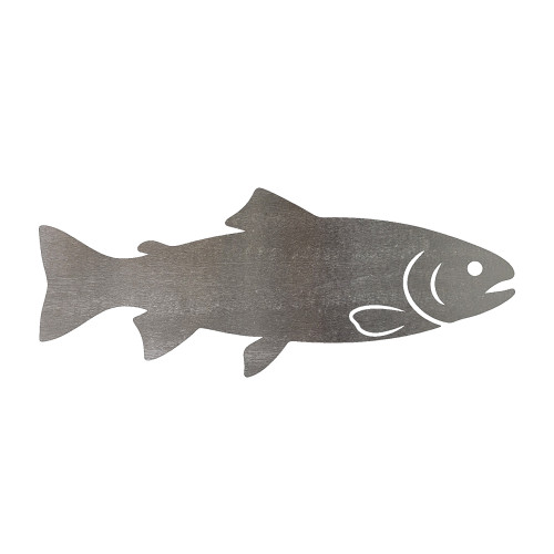 Trout Steel Cutout Shape - Raw Metal Wall Art and Craft Supply