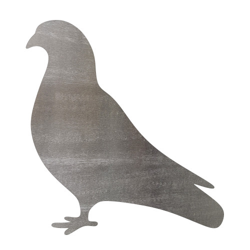 Pigeon Steel Cutout Shape - Raw Metal Wall Art and Craft Supply