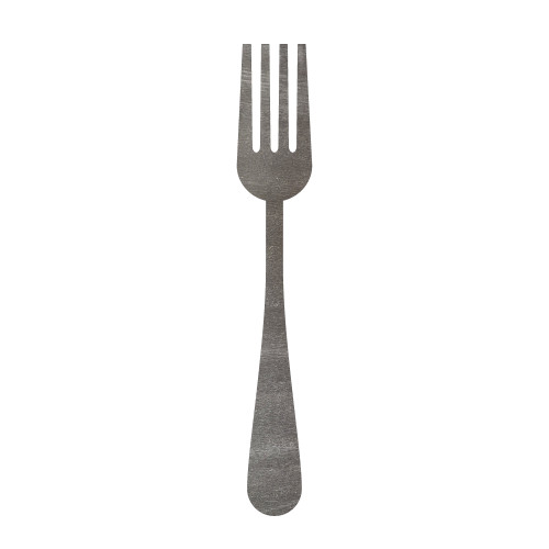 Fork Steel Cutout Shape - Raw Metal Wall Art and Craft Supply