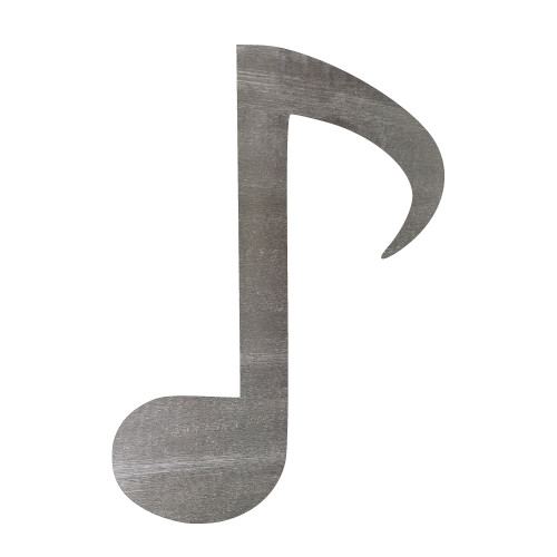 Music Note 2 Steel Cutout Shape - Raw Metal Wall Art and Craft Supply