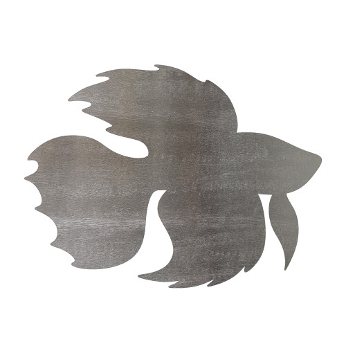 Betta Fish Steel Cutout Shape, Raw Metal Wall Art and Craft Supply