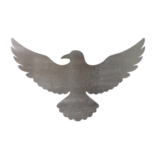Flying Raven Steel Cutout Shape - Raw Metal Wall Art and Craft Supply