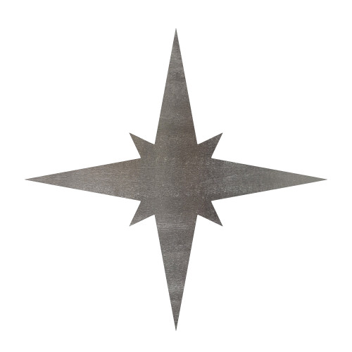Polaris Star Steel Cutout Shape - Raw Metal Wall Art and Craft Supply