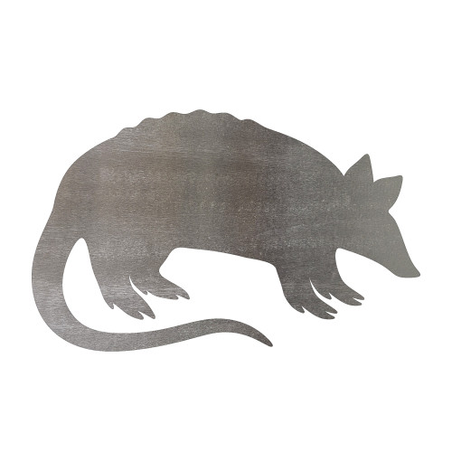 Armadillo Steel Cutout Shape, Raw Metal Wall Art and Craft Supply
