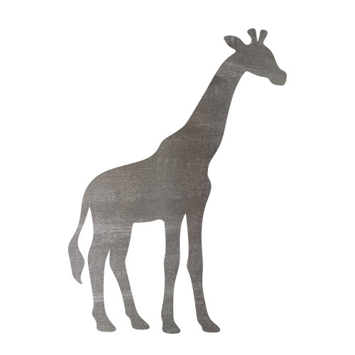 Giraffe Steel Cutout Shape - Raw Metal Wall Art and Craft Supply