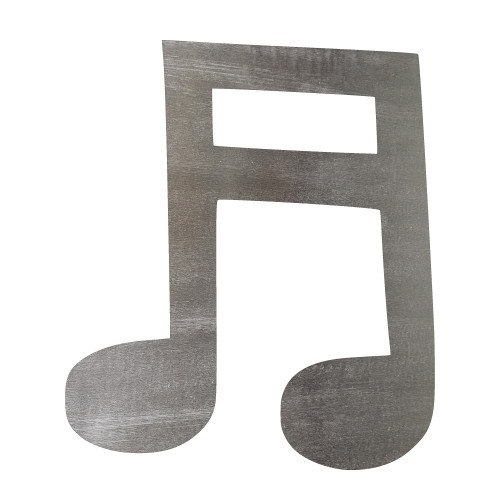 Music Note 3 Steel Cutout Shape - Raw Metal Wall Art and Craft Supply