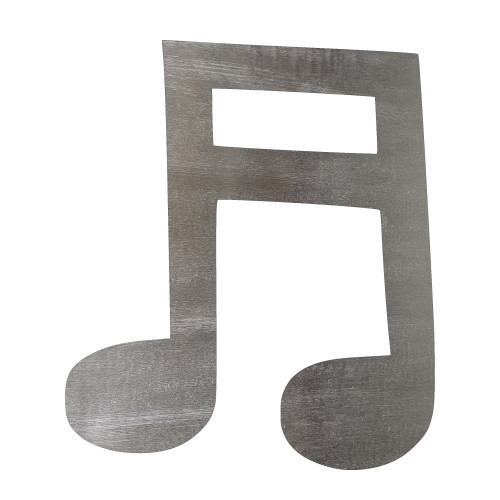 Music Note 3 Steel Cutout Shape, Raw Metal Wall Art and Craft Supply
