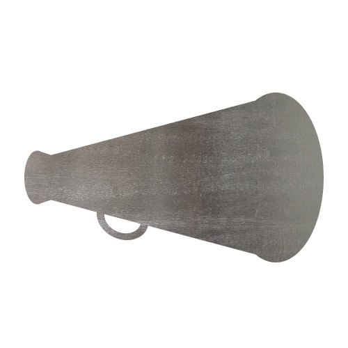 Megaphone Steel Cutout Shape - Raw Metal Wall Art and Craft Supply