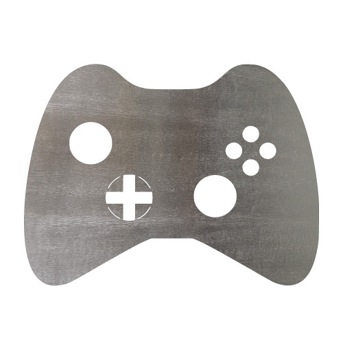 Game Controller Steel Cutout Shape - Raw Metal Wall Art and Craft Supply