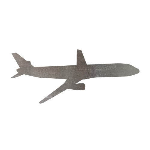 Airplane 1 Steel Cutout Shape - Raw Metal Wall Art and Craft Supply