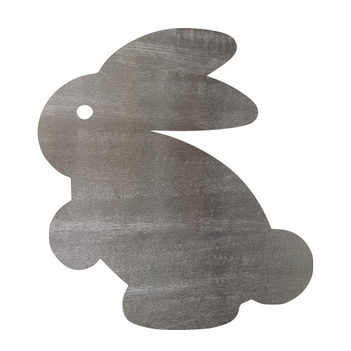 Bunny 2 Steel Cutout Shape, Raw Metal Wall Art and Craft Supply
