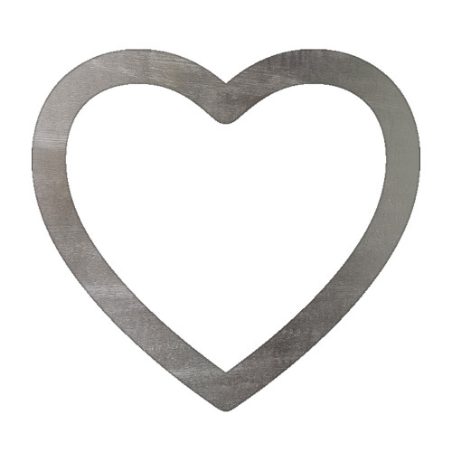 Heart Frame Steel Cutout Shape - Raw Metal Wall Art and Craft Supply