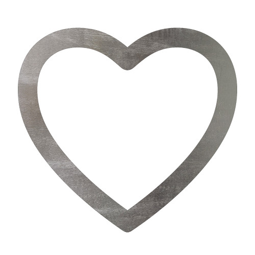 Heart Frame Steel Cutout Shape, Raw Metal Wall Art and Craft Supply