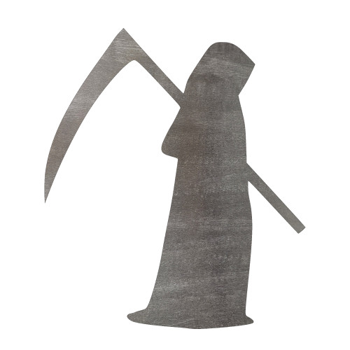 Grim Reaper 2 Steel Cutout Shape, Raw Metal Wall Art and Craft Supply