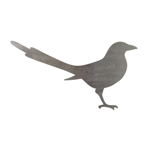 Magpie Steel Cutout Shape - Raw Metal Wall Art and Craft Supply