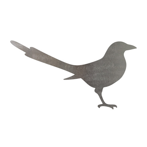 Magpie Steel Cutout Shape, Raw Metal Wall Art and Craft Supply