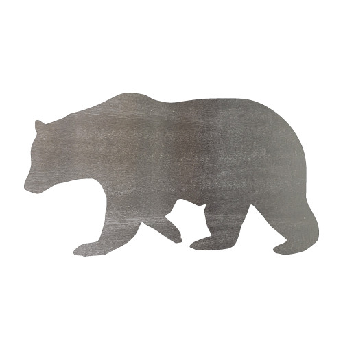 Bear 2 Steel Cutout Shape - Raw Metal Wall Art and Craft Supply