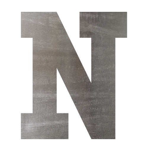 Letter N Steel Cutout Shape - Raw Metal Wall Art and Craft Supply